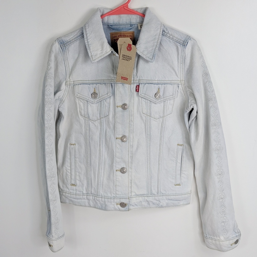 Levi's Floral Embroidered Original Trucker Jacket